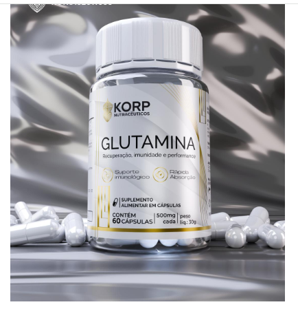 Korp Glutamina - Tratamento de 3 meses