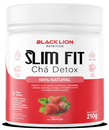 SLIM FIT CHÁ EMAGRECEDOR DETOX 100% NATURAL 210G
